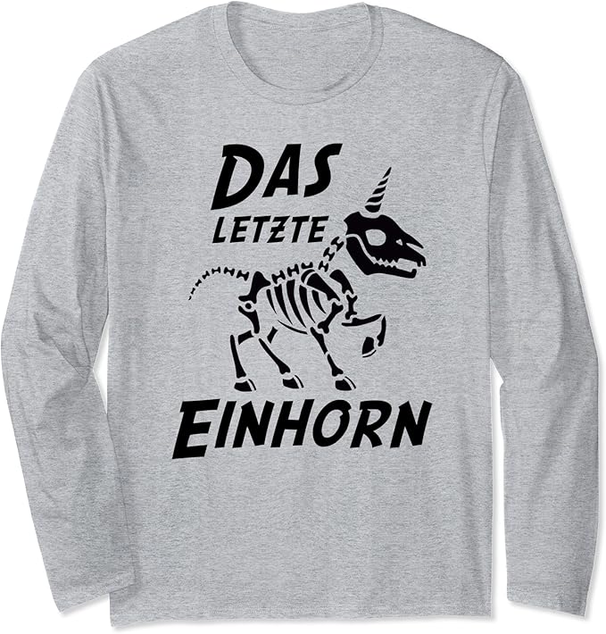 Das letzte Einhorn Skelett Langarmshirt Amazon.de Fashion